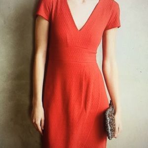 Anthropologie (Maeve) red dress with tulip hem